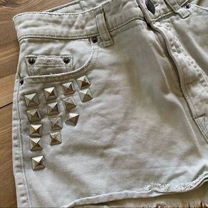 Urban Outfitters BDG studded mint green high waisted cheeky shorts - 28W